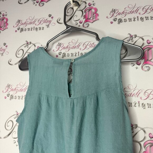 Mandee tank top crochet blue boho sea ocean beach flowy comfy bohemian beachy - Picture 6 of 8